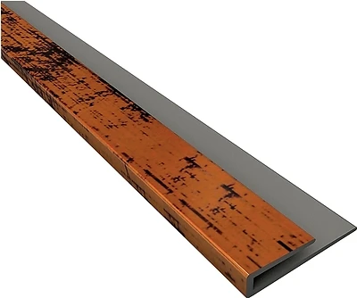Fasade 18 In. Thermoplastic J-edge Backsplash Trim In Moonstone Copper