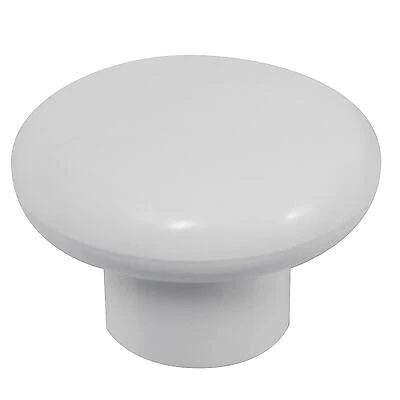 1-1/4 In. White Round Plastic Cabinet Knob With Mounting Hardware, Model 34642