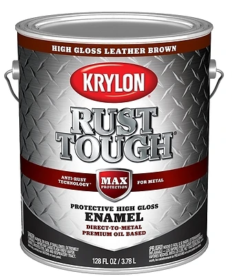 Rust Tough Oil-based Gloss Rust Control Enamel, Brown, 1 Gallon, K09740008