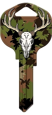 Hy-Ko Deer Design Key Blank, Brass, For Kwikset KW1 Locks
