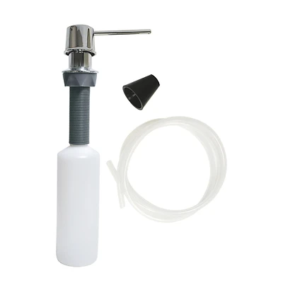 Chrome Plastic Lotion/soap Dispenser 10.25 In. H X 6 In. W X 3.7 In. L