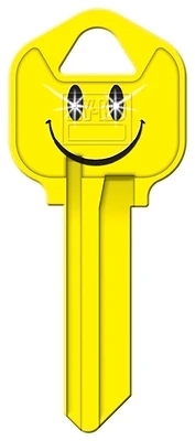 Hy-Ko 16010KW1-16 Smiley Key Blank, Brass, Kwikset KW1