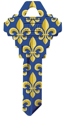 Hy-Ko 16010SC1-36 Brass Fleur De Lis Key Blank For Schlage SC1 Locks