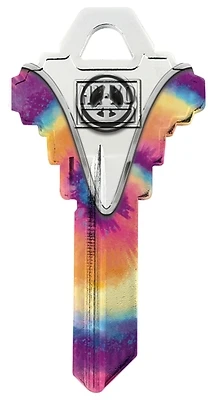 Hy-Ko 16010SC1-32 Brass House Key Blank, Peace Sign, Schlage SC1