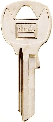 Hy-Ko 11010NA24 Brass Key Blank, Nickel Finish, For National Locks