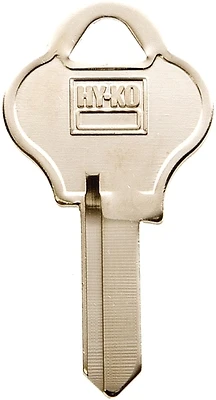 Hy-Ko 11010PA1 Key Blank, Brass Nickel, For Pado Cabinet, House Locks and Padlocks