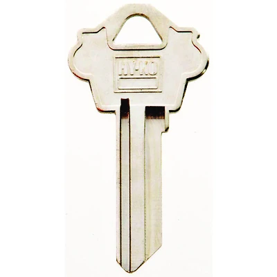 Hy-Ko 11010WK2 Brass Key Blank for Weslock Locks, Nickel-Plated