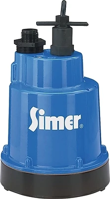 Simer Geyser 2300 Utility Pump, 1/4 HP, 1320 GPH, Aluminum