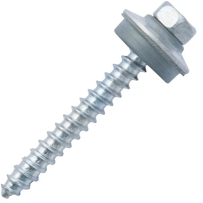 Woodtite 92523 Screw, 2 in L, Coarse Thread, Hex Drive, Self-Drilling Point, Galvanized Steel