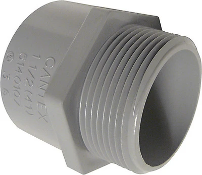Cantex 1-1/4 in. Dia. PVC Male Adapter 1 pk