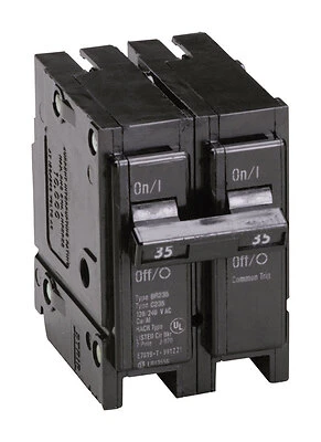 35 Amp 2-pole Type Br Standard Trip Circuit Breaker Model Br235