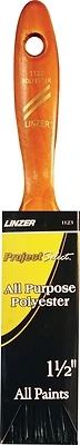 Linzer Flat Paint Brush, 1-1/2 In., For Latex Paints, Wood Handle