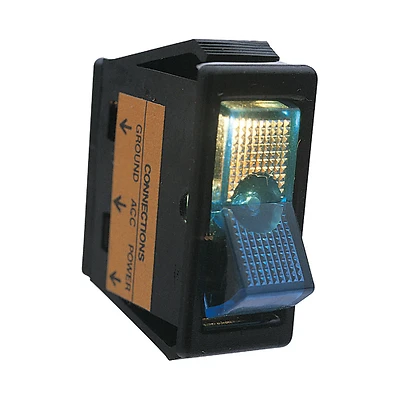 Calterm 40340 Illuminated Rocker Switch, 12V DC, 20A, Blue