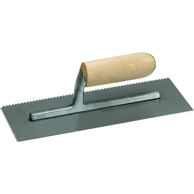 Marshalltown QLT 971 Notched Trowel, V Notch, 4-1/2 x 11 In.