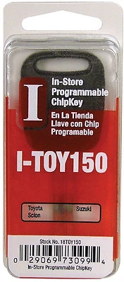 Hy-Ko 18TOY150 Toyota Nickel Plated Programmable Chip Key Blank