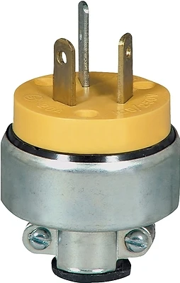 Commercial Armored Straight Blade Plug 10-20p 14-10 Awg 3 Pole 3 Wire Boxed