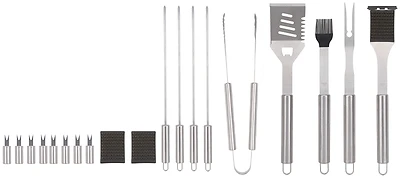 20 Piece Stainless Steel Bbq Grill Set With Carrying Case