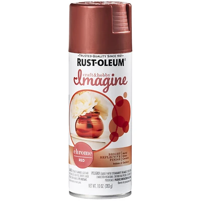 Rust-Oleum 353332 Imagine Smooth Chrome Red Spray Paint, 10 Oz