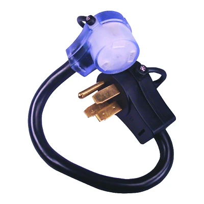 US Hardware RV-347B Adapter, 30 A Female, 50 A Male, 120 V, Female, Male, 10 AWG Cable