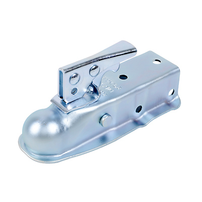 Tow Coupler, Zinc, 2,000 Lb. Capacity, Fits 2 In. Channel, 1-7/8 In. Ball