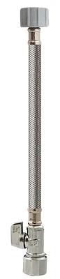 5/8 In. X 12 In. Stainless Steel Quick Lock Toilet Supply Tube With Valve