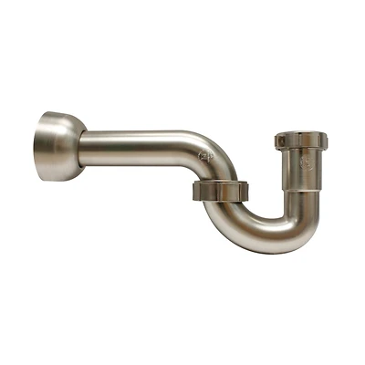 Keeney K400BN P-Trap, 1-1/2 In. ABS, Brushed Nickel, With Reducer Washer