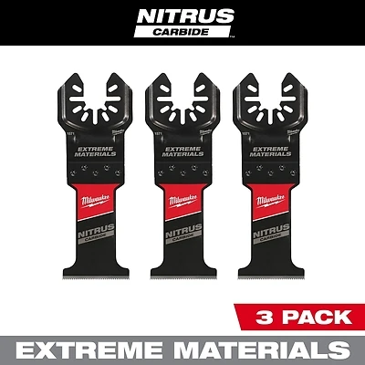 Milwaukee 49-25-1573 Nitrus Carbide Oscillating Multi-Tool Blade, 1-3/8 In., 3-Pack