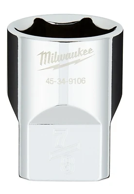 1/2 In. Drive 7/8 In. 6-point Shallow Standard Socket With Four Flat Sides