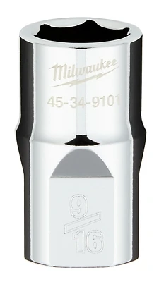 1/2 In. Drive 9/16 In. 6-point Shallow Standard Socket With Four Flat Sides