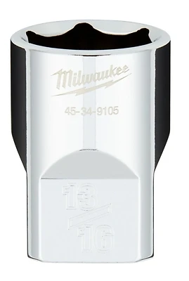 1/2 In. Drive 13/16 In. 6-point Shallow Standard Socket With Four Flat Sides