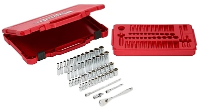 1/4 In. Drive 50-piece Sae/metric Ratchet & Socket Set With Extensions