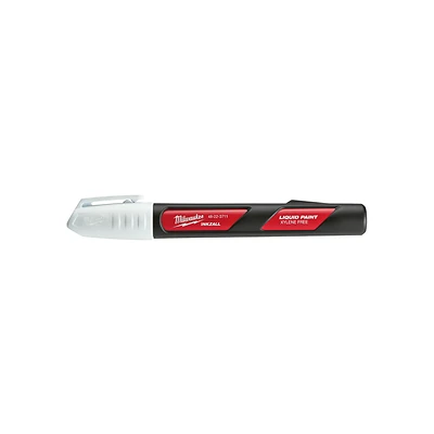 Inkzall White Liquid Paint Marker, Nib Point, 6 In., Model 48-22-3711, 1 Ct.