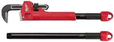 Cheater 10 In. To 24 In. Steel Adaptable Pipe Wrench, Model 48-22-7314