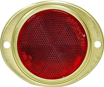 Peterson V472R Oval Reflector, Red, 3-3/4 x 4-1/2 In