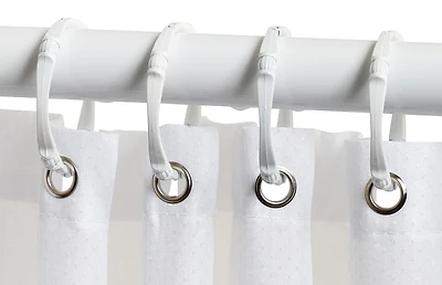 Shower Curtain Liner, White Fabric, 70 x 72-In.