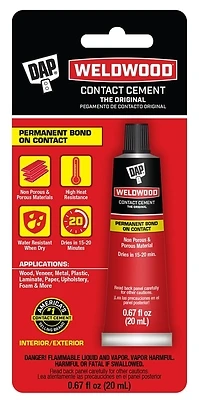 Dap 7079800129 Weldwood Contact Cement, Squeeze Tube, 20 ml