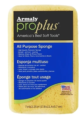 All Purpose Polyester Sponge, 7 In L X 4.5 In W X 2.75 In Thick