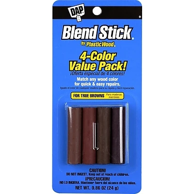 Dap 7079804102 Plastic Wood Blend Sticks, True Browns, 4 Pack