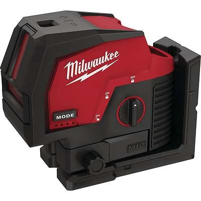M12 Green Cross Line & Plumb Points Laser Level - Tool Only, 125 Ft Range