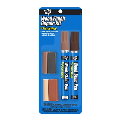 Dap 04100 Plastic Wood Wood Finish Repair Kit, Wood Tones, 4 Oz