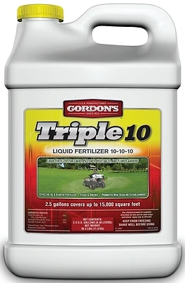 Triple 10 Liquid Fertilizer, 10-10-10, Concentrate, 2.5 Gallons, Covers 15,000 Sq. Ft.