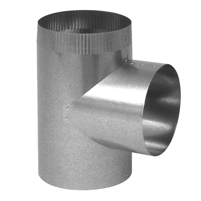 Imperial GV0912 HVAC Straight Tee, Galvanized 30 Gauge, 3 x 3 x 3 In.