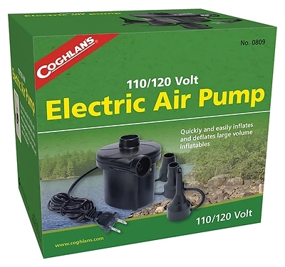 Coghlan's 0809 Electric Air Pump, 110/120V, 3 Valve Adapters
