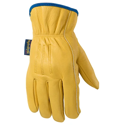Men's Heavy Duty Cowhide Leather Work Gloves Gold Medium
