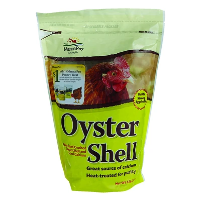 Manna Pro 1000210 Oyster Shell Calcium Supplement, Pellet Size, 5 Lbs.