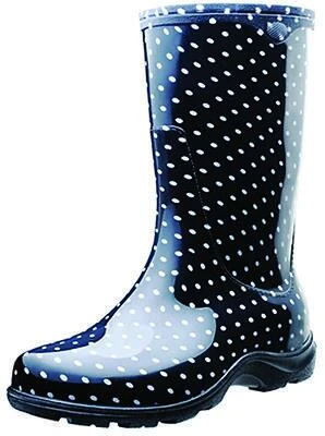 Tall Boot, Black Polka Dot, Women's Size 9