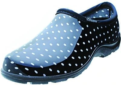 Sloggers 5113BP-08 Comfort Rain Shoes, Black & White Polka Dot, Women's Size 8