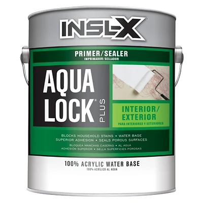 Insl-x AQ0400099-01 Aqua Lock Plus Primer/Sealer, Acrylic Water Based, White, Gallon