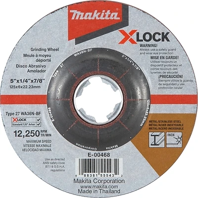 X-lock Type 27 5 In. X 1/4 In. X 7/8 In. Metal/stainless Grinding Wheel