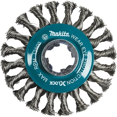D-72643 X-lock 4-1/2 In. Carbon Steel Full Cable Knotted Twist Wire Wheel